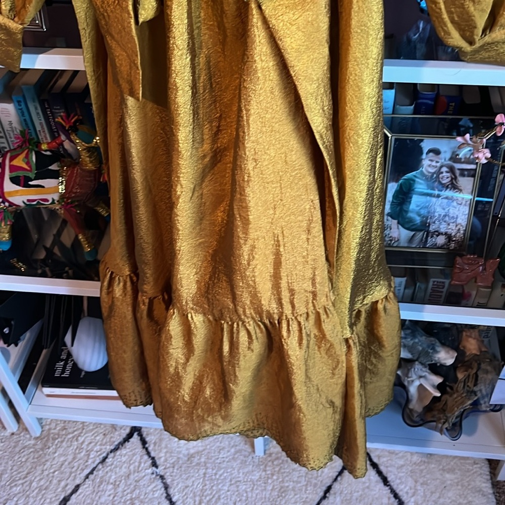 Stine Goya Steffi Gold Wrap Dress - Picture 4 of 14